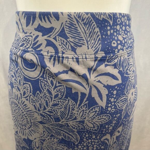 Belle by Kim Gravel blue and gray printed maxi skirt size 1X - Picture 2 of 5